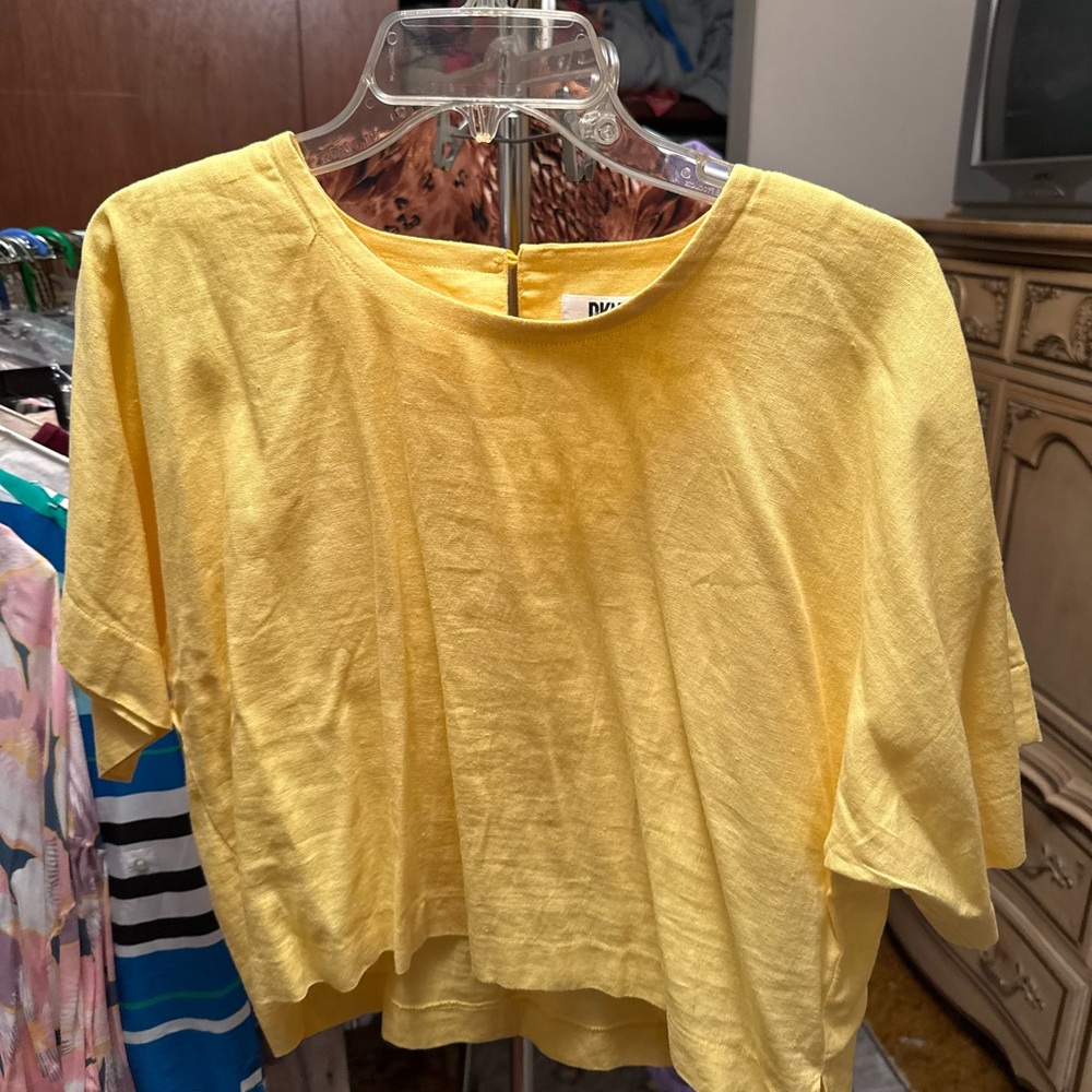 DKNY Yellow Women's Crop Top